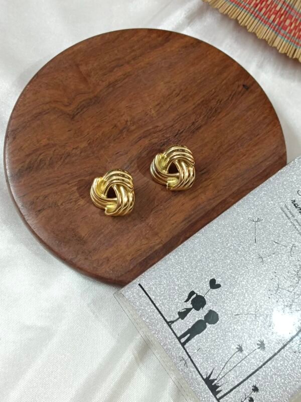 18K Gold Plated Stainless Steel Earrings - Design 19 - Image 4