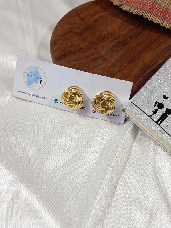 18K Gold Plated Stainless Steel Earrings - Design 19