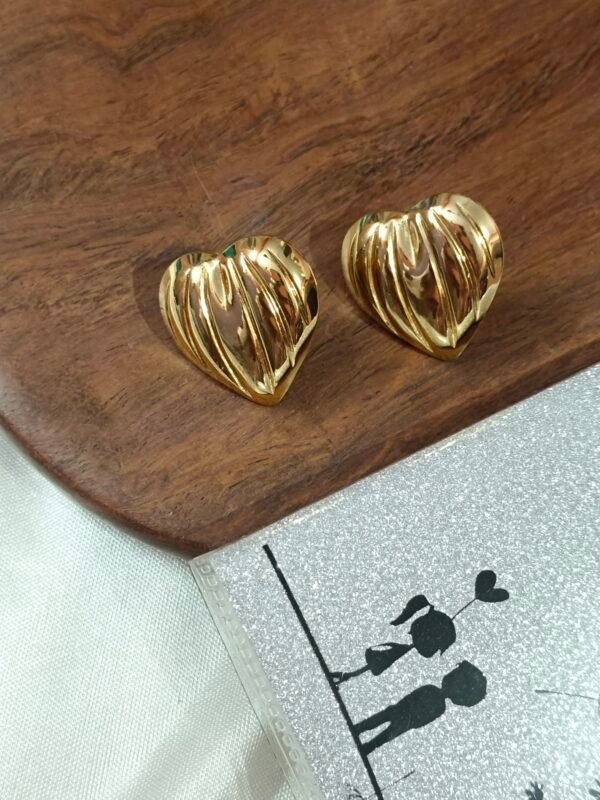 18K Gold Plated Stainless Steel Earrings - Design 10 - Image 2