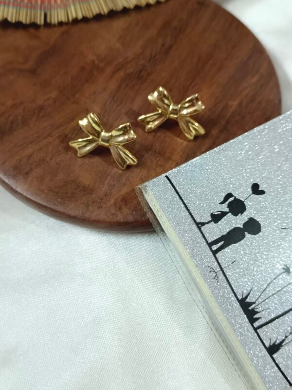 18K Gold Plated Stainless Steel Earrings - Design 15 - Image 3