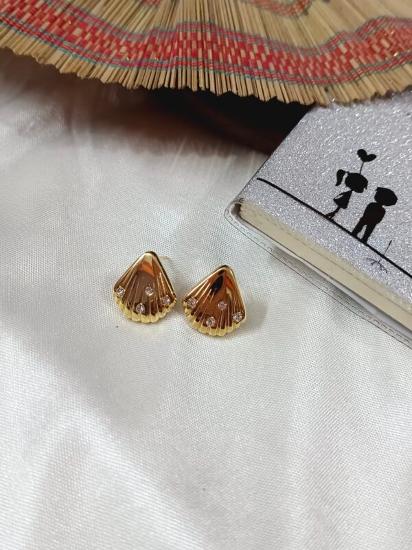 18K Gold Plated Stainless Steel Earrings - Design 18 - Image 4