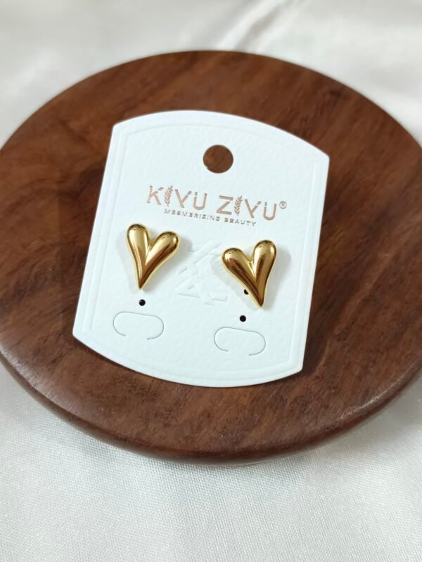 18K Gold Plated Stainless Steel Earrings - Design 16 - Image 3