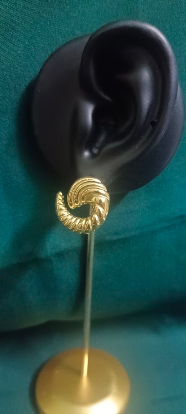Royal 'N' Reesh 18K Gold Plated Stainless Steel Earrings - Design 8 - Image 3