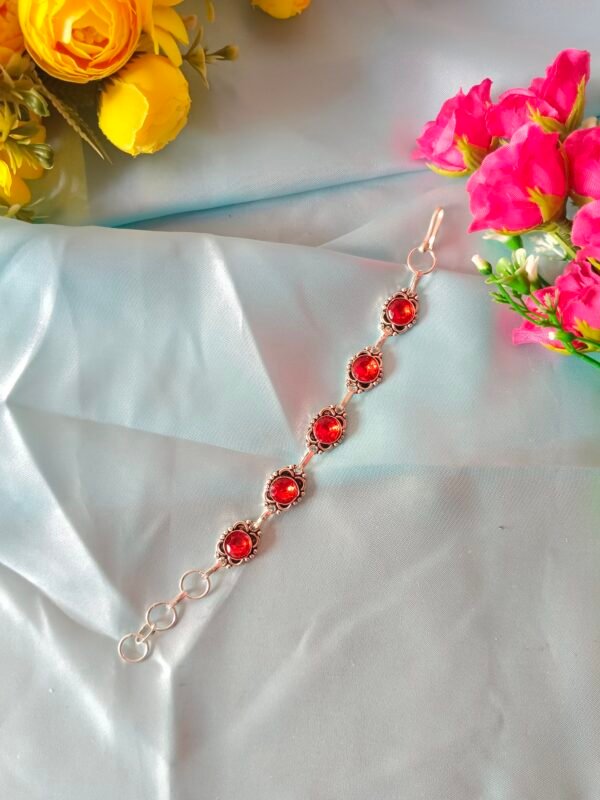 German Silver Bracelets - Red Colour - Image 4