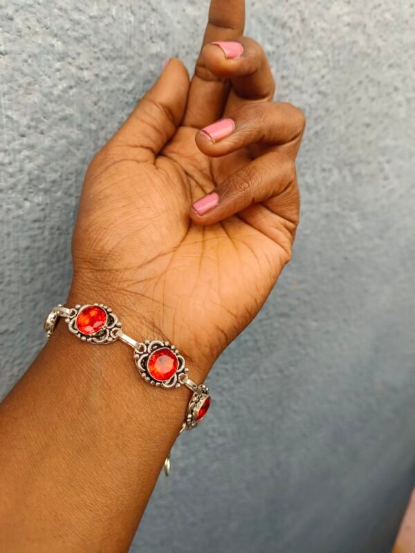 German Silver Bracelets - Red Colour - Image 7