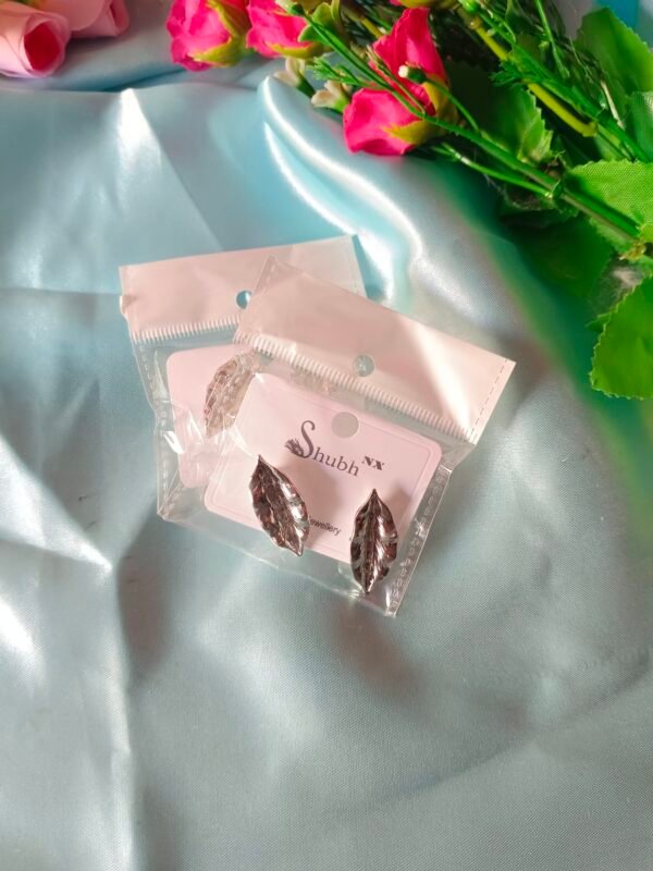 Silver Leaf Studs - Image 6