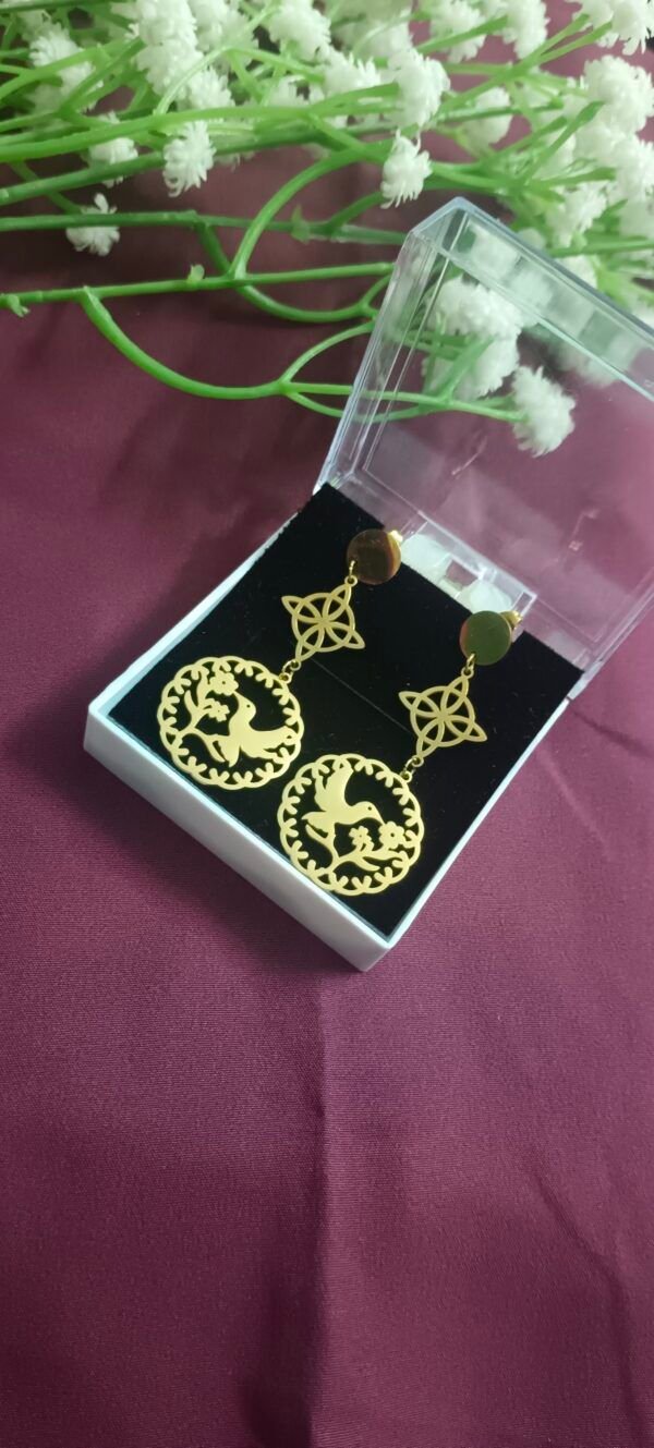 Royal 'N' Reesh 18K Gold Plated Stainless Steel Earrings Anti-Tarnish Waterproof Sweat proof Hypoallergenic - Image 4
