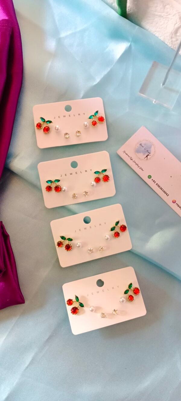 Royal 'N' Reesh Korean Earring Card 3 in One Set - Image 3