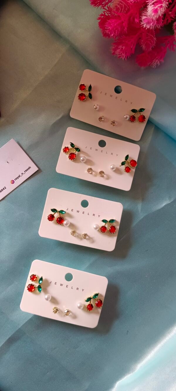 Royal 'N' Reesh Korean Earring Card 3 in One Set - Image 2