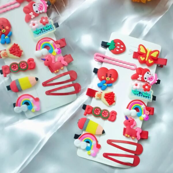 Kids Korean Hair Clips Card