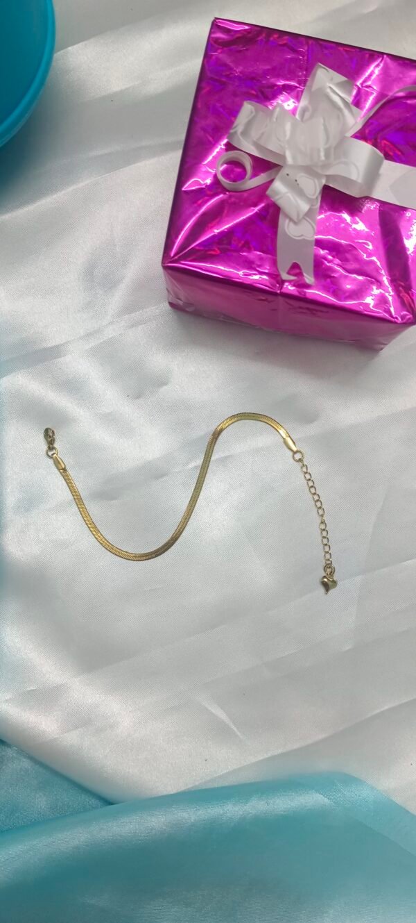 Royal 'N' Reesh 18K Gold Plated Stainless Steel Snake Chain Bracelet for Women & Girls - Image 4