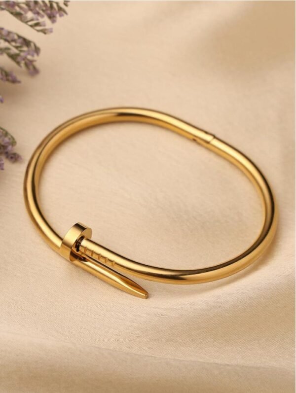 Royal 'N' Reesh Women's 18k Gold plated Trendy Closure Handcuff Bangle Kada Bracelet 1 - Regular Size - Image 4