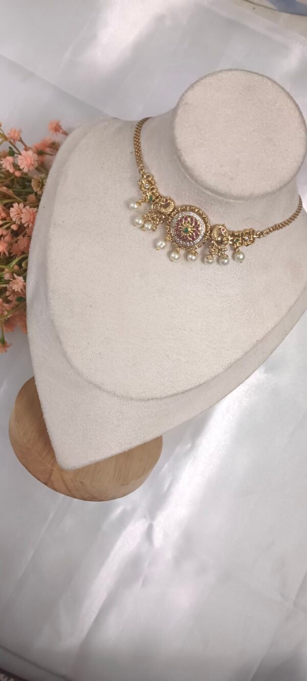 Royal 'N' Reesh Floral Peacock Choker Jewellery Set - Image 2