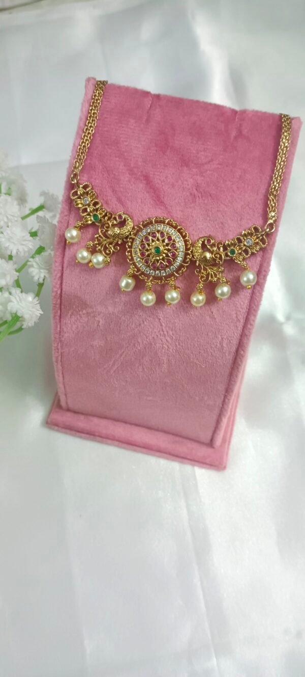Royal 'N' Reesh Floral Peacock Choker Jewellery Set - Image 3