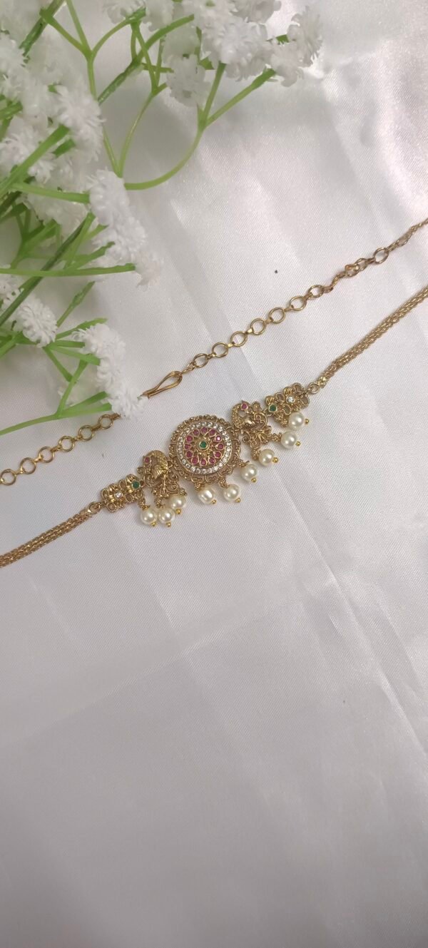 Royal 'N' Reesh Floral Peacock Choker Jewellery Set - Image 5