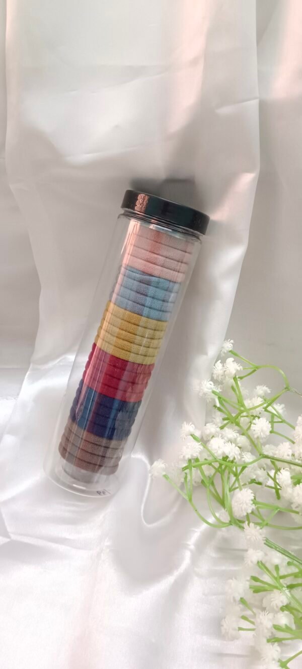 Royal 'N' Reesh Elastic Light Colors Hair Ponytail Holder Soft Non-Slip Stretchable Rubber Bands for School Girls/Women - Pack of 20 (Light Multicolor) in Tube Box Packaging