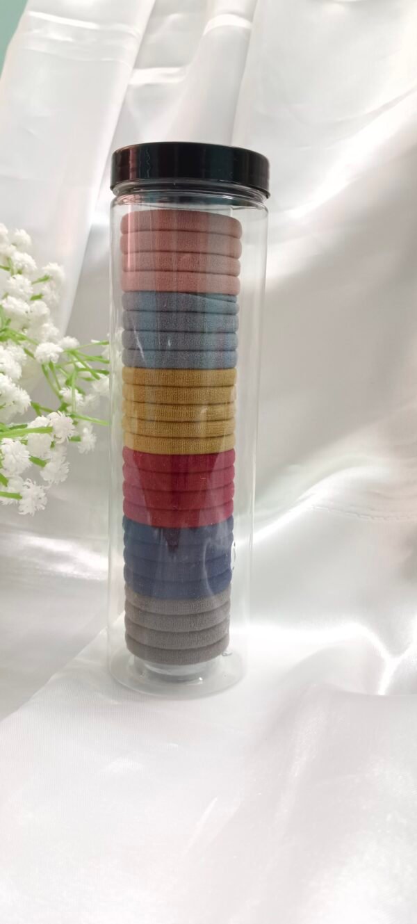 Royal 'N' Reesh Elastic Light Colors Hair Ponytail Holder Soft Non-Slip Stretchable Rubber Bands for School Girls/Women - Pack of 20 (Light Multicolor) in Tube Box Packaging - Image 8
