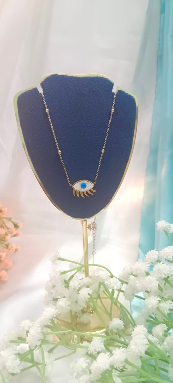Royal 'N' Reesh 18K Gold Plated Stainless Steel Evil Eye Necklace Anti Tarnish
