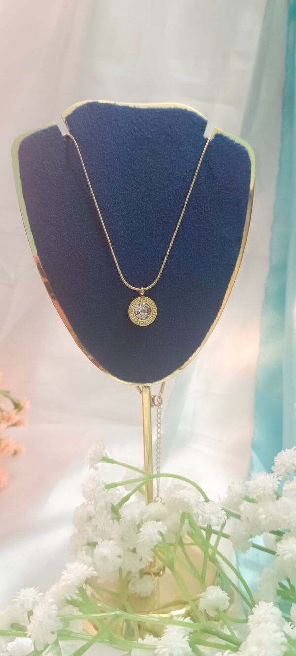 Royal 'N' Reesh 18K Gold Plated Stainless Steel Rhinestone Necklace - Anti Tarnish - Image 2