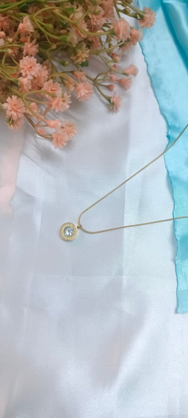 Royal 'N' Reesh 18K Gold Plated Stainless Steel Rhinestone Necklace - Anti Tarnish - Image 7