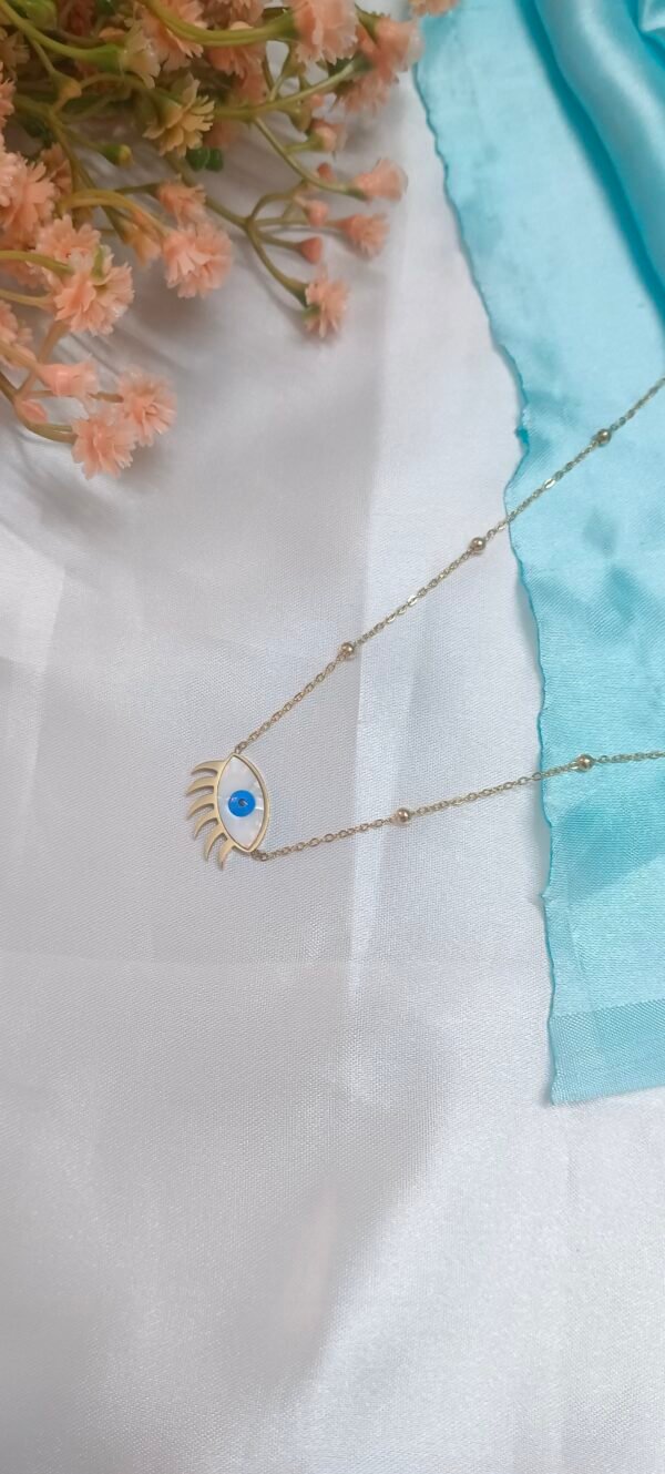 Royal 'N' Reesh 18K Gold Plated Stainless Steel Evil Eye Necklace Anti Tarnish - Image 2