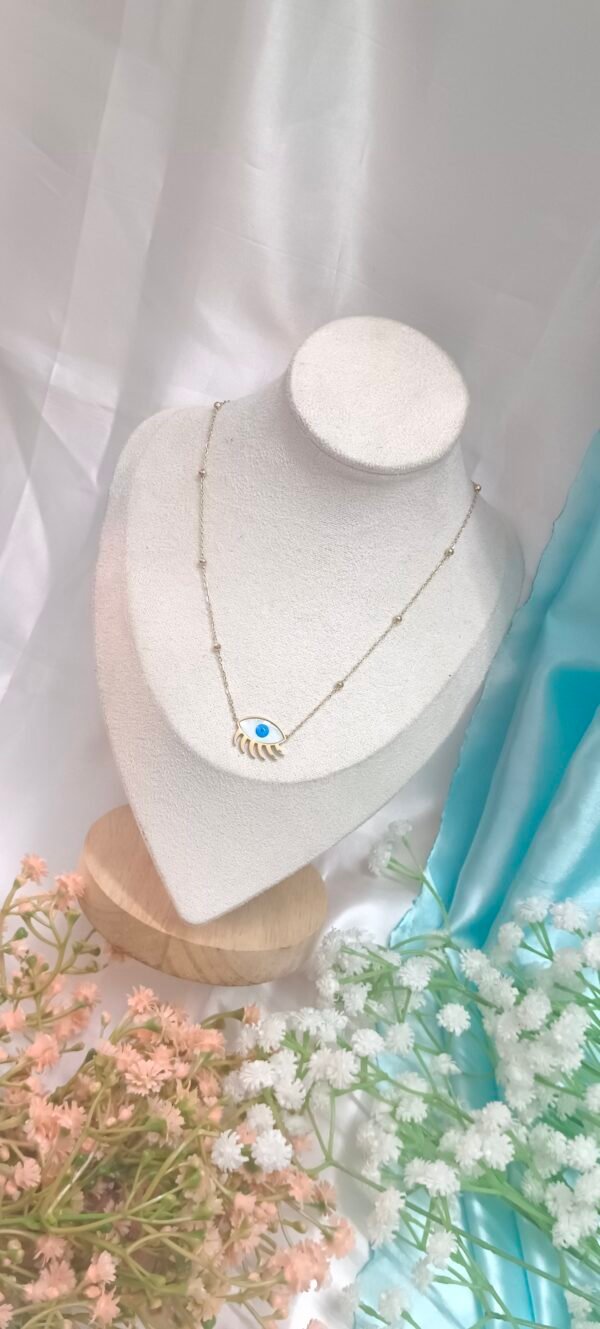Royal 'N' Reesh 18K Gold Plated Stainless Steel Evil Eye Necklace Anti Tarnish - Image 3