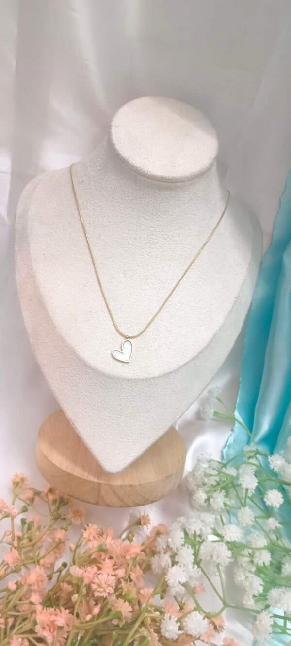 Royal 'N' Reesh 18K Gold Plated Stainless Steel MOP Heart (Mother Of Pearl) Necklace Anti Tarnish - Image 5