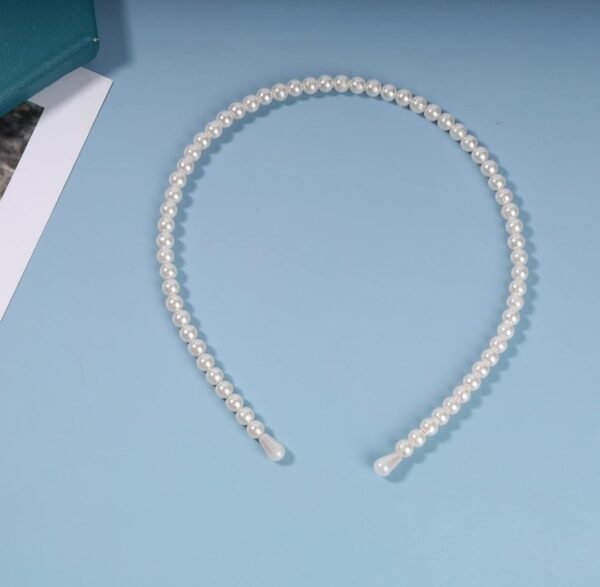 Royal 'N' Reesh Fashion Pearls Headbands DIY Headpiece Bride White Faux Pearl Hair Bands Bridal Headwrap Hair Hoop Wedding Hair Accessories for Women and Girls - Image 3