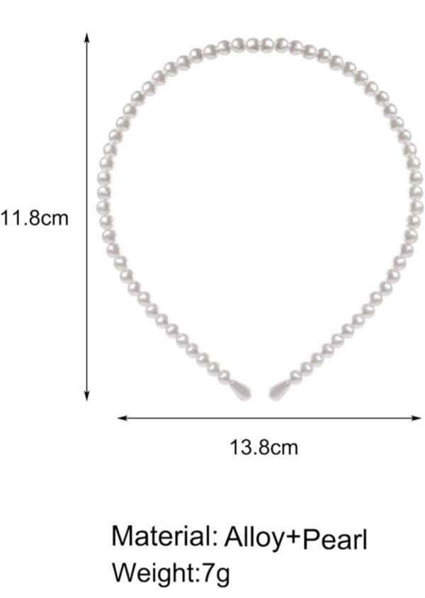 Royal 'N' Reesh Fashion Pearls Headbands DIY Headpiece Bride White Faux Pearl Hair Bands Bridal Headwrap Hair Hoop Wedding Hair Accessories for Women and Girls - Image 5