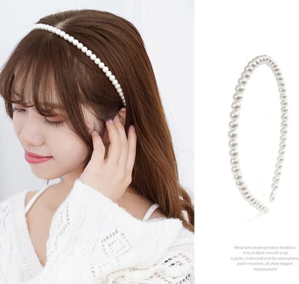 Royal 'N' Reesh Fashion Pearls Headbands DIY Headpiece Bride White Faux Pearl Hair Bands Bridal Headwrap Hair Hoop Wedding Hair Accessories for Women and Girls
