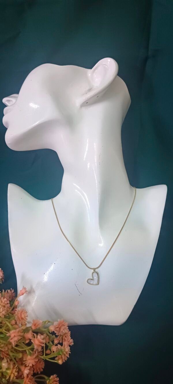 Royal 'N' Reesh 18K Gold Plated Stainless Steel MOP Heart (Mother Of Pearl) Necklace Anti Tarnish - Image 4