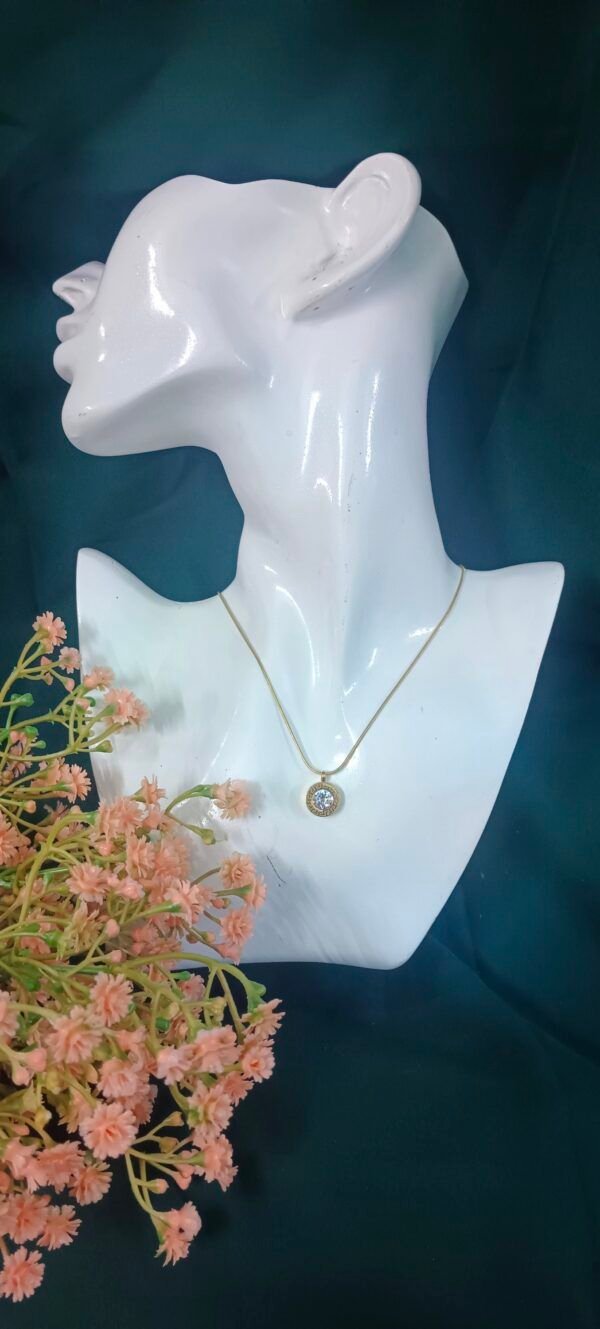 Royal 'N' Reesh 18K Gold Plated Stainless Steel Rhinestone Necklace - Anti Tarnish - Image 4