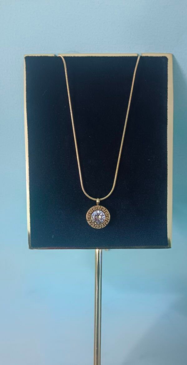 Royal 'N' Reesh 18K Gold Plated Stainless Steel Rhinestone Necklace - Anti Tarnish - Image 3