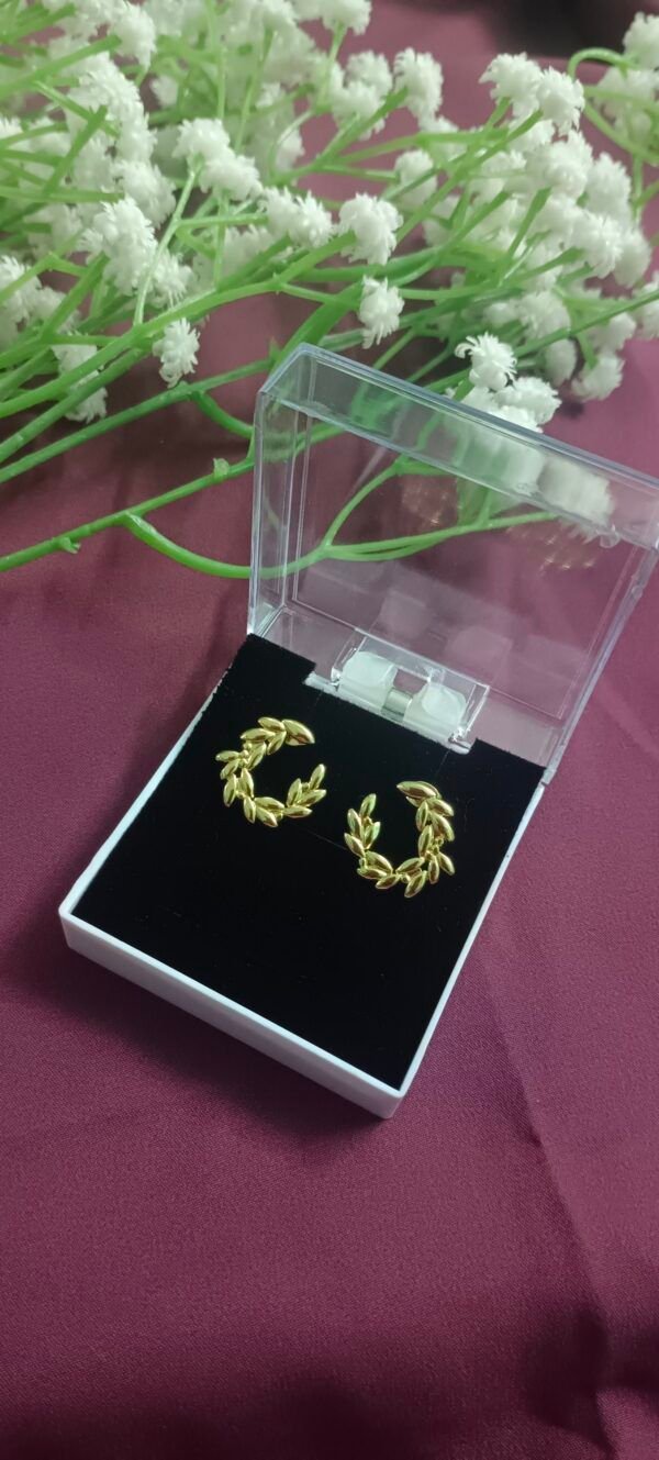 Royal 'N' Reesh 18K Gold Plated Stunning Anti tarnish Stainless Steel Earrings For Women & Girls - Image 4