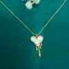 Royal 'N' Reesh 18K Gold-Plated Anti Tarnish Gold Plated Stainless Steel Melting Heart Lava Design Pendant Necklace Chain, Neckpiece Jewellery, Gifts for Women and Girls - Image 5