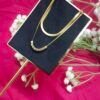 Royal 'N' Reesh 18K Gold Plated Stainless Steel Gold Multi-layer Luxury Snake Chain Necklace Set Double Layer Herringbone Choker Necklace For Women and Girls | Valentine's Gift For Girls and Women - Image 2