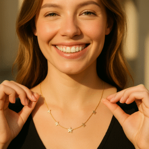 Royal 'N' Reesh 18K Gold Plated Stainless Steel Star Necklace - Anti Tarnish