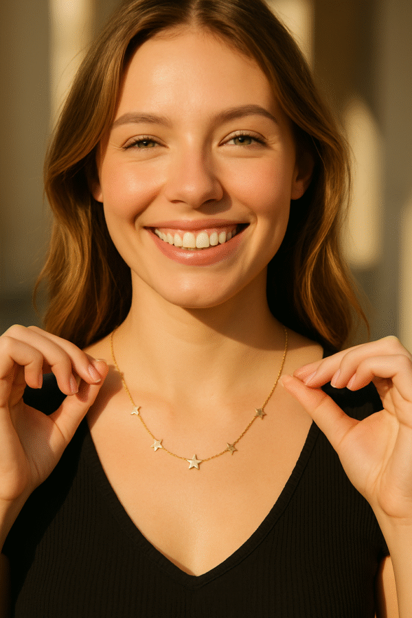 Royal 'N' Reesh 18K Gold Plated Stainless Steel Star Necklace - Anti Tarnish