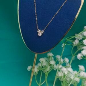 Royal 'N' Reesh 18K Gold Plated Minimal Latest Solitaire Diamond Neck Chain Necklace Adjustable Elegant Stylish Charm Chain for Women