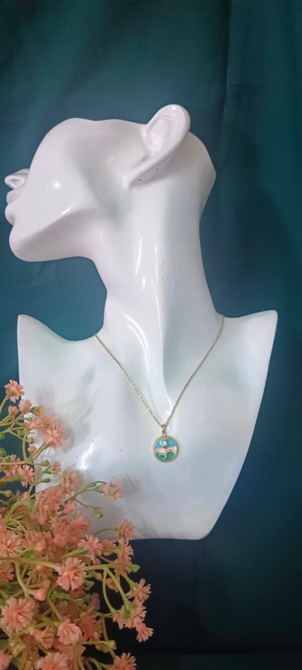 Royal 'N' Reesh 18K Gold Plated Stainless Steel Rose pendant set/Gift for Girlfriend/Stylish Women's Jewelry/Heart Design Locket/Waterproof Jewelry/regular Wear Necklace/Gift Item In Necklace/Trending Locket/pendant set - Image 3