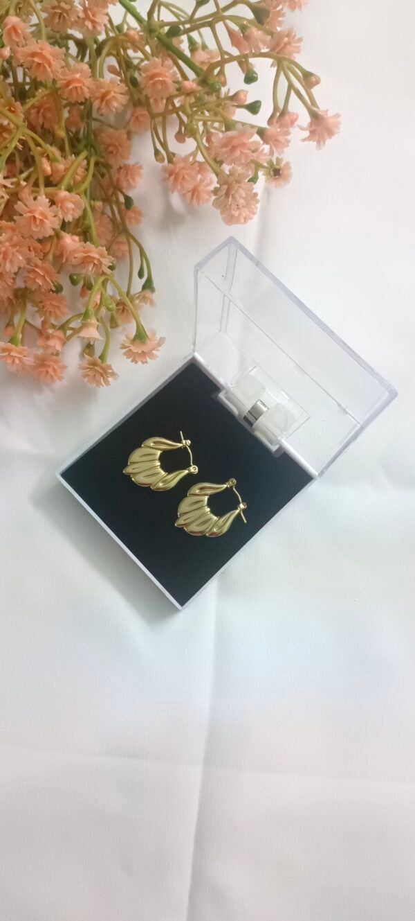 18K Gold Plated Anti-Tarnish Hoops - Image 3