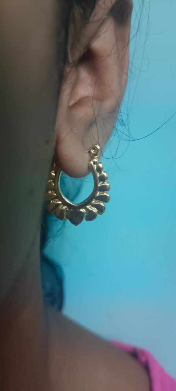 18K Gold Plated Anti-Tarnish Hoops - Image 4
