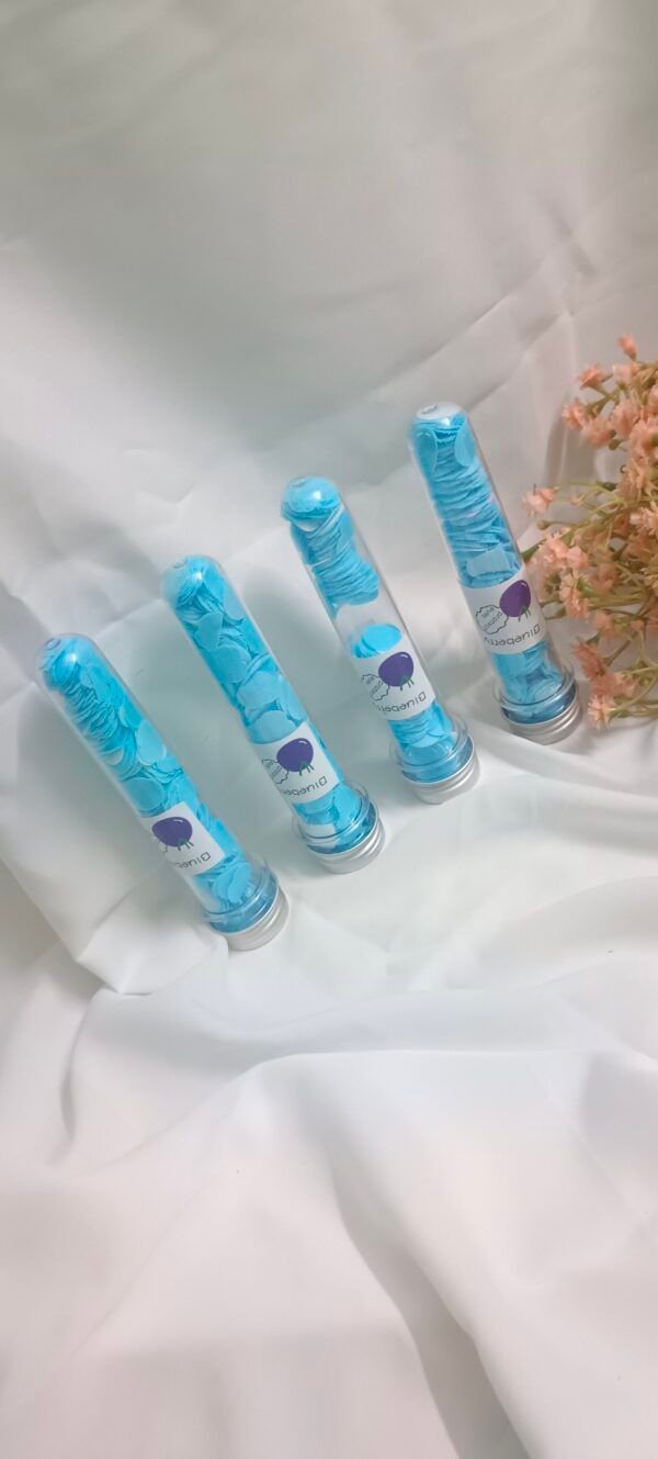 Royal 'N' Reesh Paper Soap | Disposable Mini Soap Paper Scented | Flower Design Tube Shape Bottle Paper Soap For Travel | Portable Flower Tube Petals | Paper Soap For Travelling - Blue - Image 2