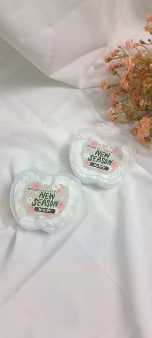 Apple Shape Paper Soap Travel Friendly - White