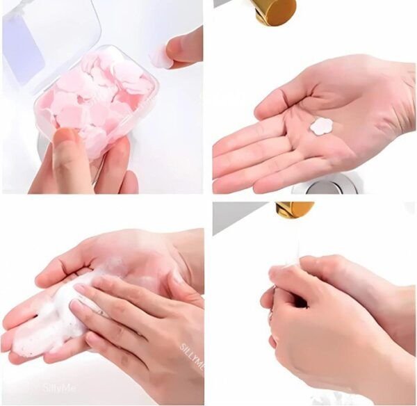 Apple Shape Paper Soap Travel Friendly - White - Image 2