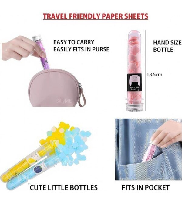 Tube Shape Bottle Paper Soap For Travel - Yellow - Image 5
