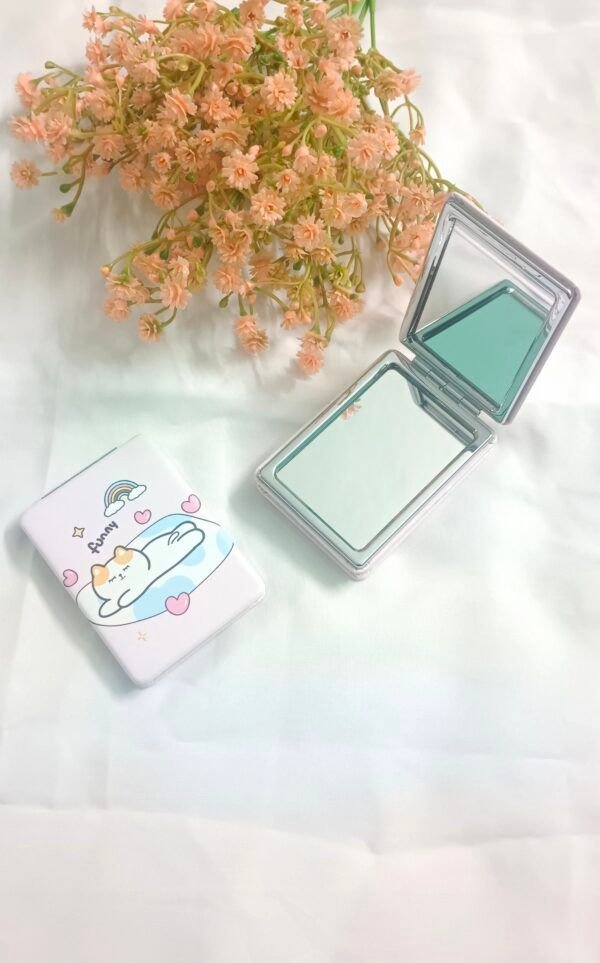 Royal 'N' Reesh Portable Mirror for Women, Men and Girls, Mini Mirror, Travel Makeup Mirrors, Double-Sided Mirror with Distortion Free - Pink Colour - Image 5
