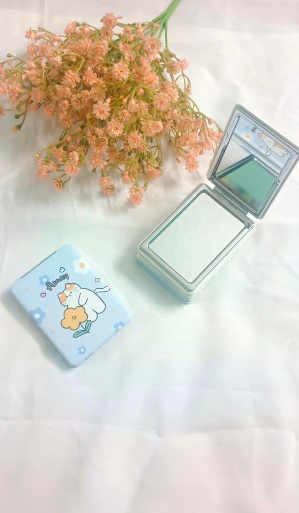 Royal 'N' Reesh Portable Mirror for Women, Men and Girls, Mini Mirror, Travel Makeup Mirrors, Double-Sided Mirror with Distortion Free - Blue - Image 5