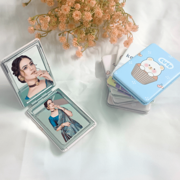 Royal 'N' Reesh Portable Mirror for Women, Men and Girls, Mini Mirror, Travel Makeup Mirrors, Double-Sided Mirror with Distortion Free - Blue & Green - Image 7
