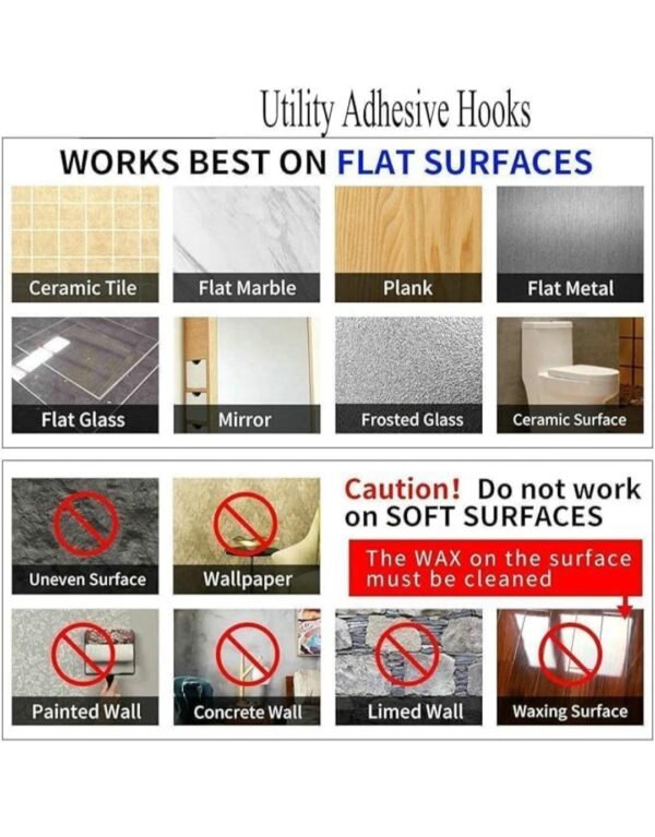 Self-Adhesive Transparent Wall Hooks - 1 Piece - Image 5